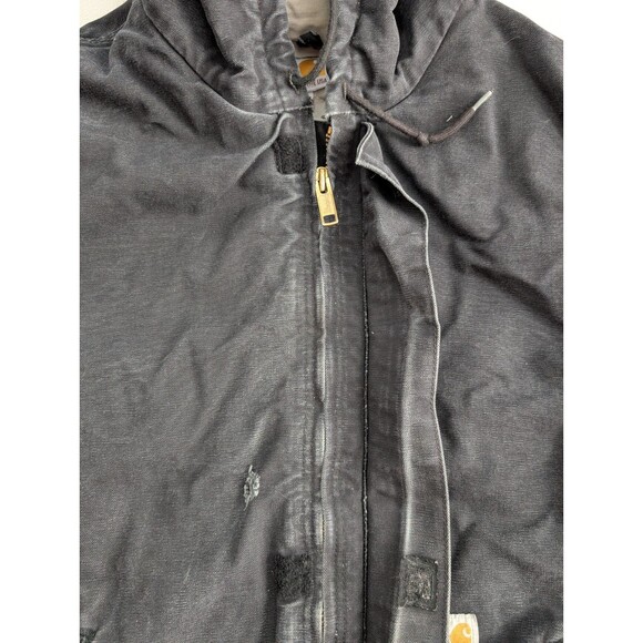 Carhartt FR Jacket Mens Size 3XL Black 101621 Hooded Workwear Quilt Lined - Picture 6 of 15